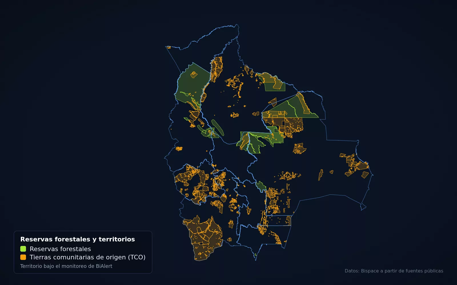 Mapa de BiAlert con capas reales de nuestra base de datos